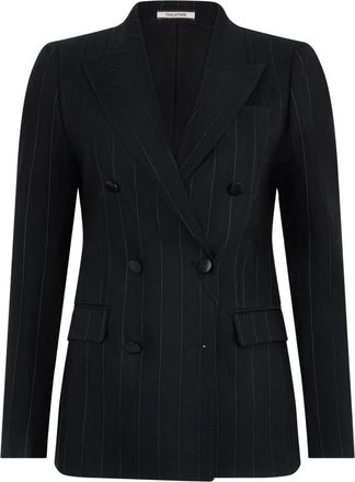 Tagliatore Paris Striped Blazer - Dames - Blazers - Zwart - XS - Leer - Jassen
