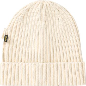 Alpha Industries Skim&uuml;tze ALPHA INDUSTRIES Utility Beanie, Herren, Gr. onesize, weiss (jet stream wei&szlig;), Obermaterial: 100% Polyacryl, M&uuml;tzen Skim&uuml;tze
