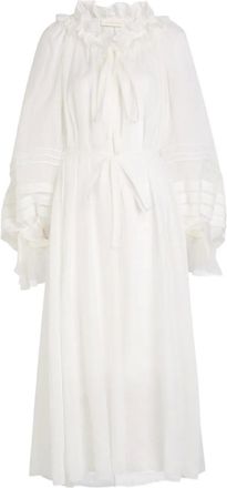 Zimmermann Abito midi con ruches - Bianco
