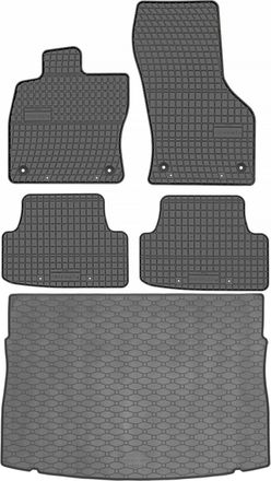 OEM Juego De Alfombrillas De Goma Para Coche Y Maletero Para Vw Golf Vii Hatchback (2012-2019)