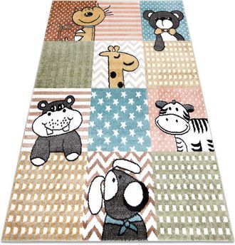 RugsX Rugsx - Alfombra Fun Pets Para Ni&ntilde;os, Animales Vistoso Multi Multicolour 160x220 Cm