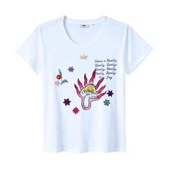 Me369 T-Shirts, female, Multicolor, Size: L T-Shirt 126S41817