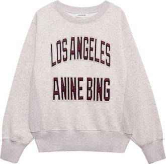 Anine Bing Harry Long-sleeve Cropped Sweatshirt