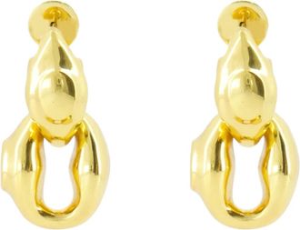 Patou Dubbele Zegeloorbellen - Dames - Oorbellen - Geel - ONE Size - Accessoires