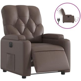 vidaXL Vidaxl - Sill&oacute;n Reclinable El&eacute;ctrico De Cuero Sint&eacute;tico Marr&oacute;n