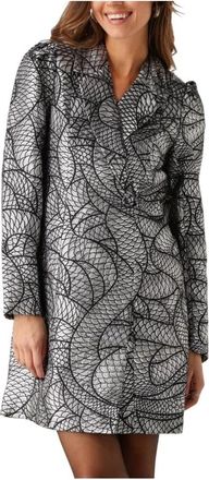 Y.A.S Glanzende Blazer Jurk voor een Avondje Uit - Dames - Korte kleedjes - Grijs - M - Kleedjes