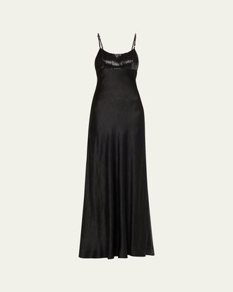 Jason Wu Bead & Sequin Washed Twill Slip Gown