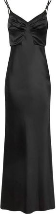 Elisabetta Franchi Red Carpet Dress - Dames - Avondkleed - Zwart - XL - Satijn - Kleedjes