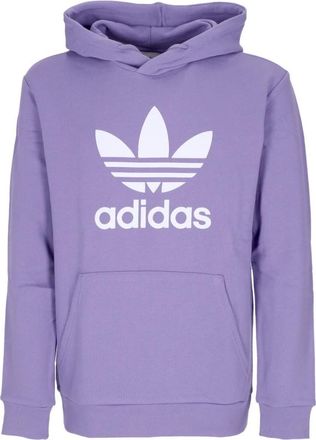 adidas Adicolor Classics Trefoil Hoodie - Heren - Sportshirts - Paars - XS - Katoen - Fitness