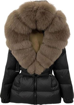 Generic Womens Hooded Down Jacket with Duck Down - Waterproof Warm Winter Coat