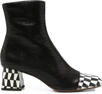 Chie Mihara Volkiria 49 Enkellaars - Dames - Laarzen met Hak - Zwart - 39 EU - Leer - Schoenen