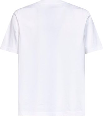 Casablanca Mens T-Shirt Diamond Logo White Organic Cotton T-Shirts And Polos