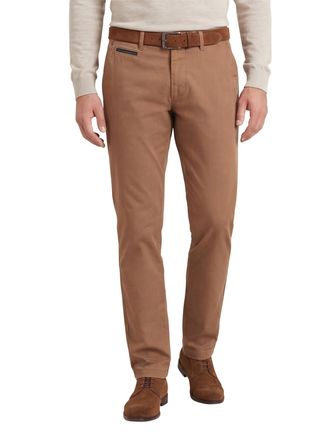 Gardeur BENNY-3 broek roestbruin effen katoen