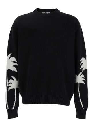 Palm Angels Black Crew Neck Sweater