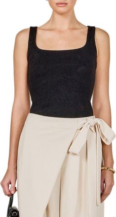 endless rose Rib Tank in Black at Nordstrom, Size X-Small
