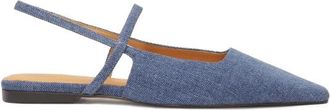Kazar Platte Denim Pompjes - Dames - Ballerinas - Blauw - 40 EU - Denim - Schoenen