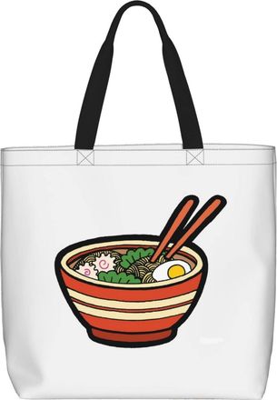 Generic Women Handbag Ramen Noodle Soup Pattern Women Beach Bag Lightweight Large Capacity Crossbody Bags, For Christmas, Birthday, School, Holiday, Swim