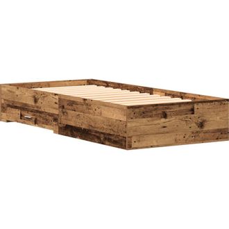 vidaXL Estructura De Cama Con Cajones Madera Vieja 90 X 190 Cm Vidaxl