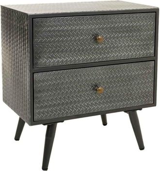 Wanderlust Deco Mesita de metal gris 50x30x56