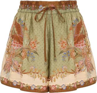 Zimmermann Indra Floral-print Shorts