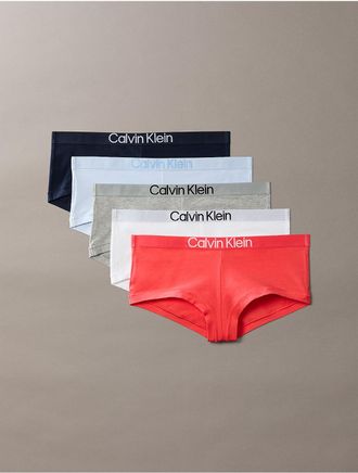 Calvin Klein Womens Extra Soft Cotton Stretch 5-Pack Boyshort - Multi - XL