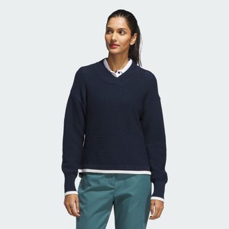 adidas adidas Performance Womens Ultimate365 Knit Sweater - Navy - Size Large