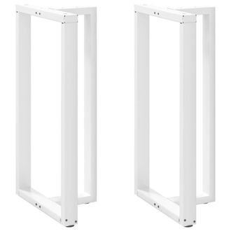 Berkfield Home Bar Table Legs T-Shaped&not;2 pcs White 60x35x(110-111) cm Steel