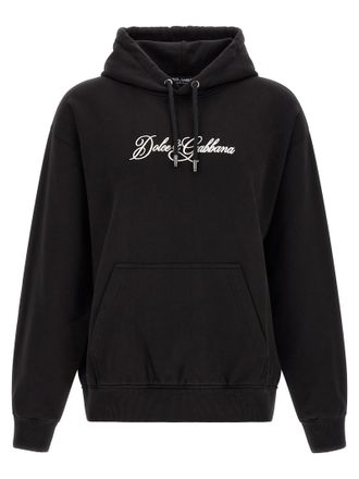 Dolce & Gabbana Black Cotton Mens Sweatshirt