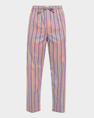 Derek Rose Men & apos;s Wellington Multi-Color Stripe Lounge Pants