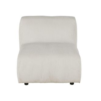 Maisons du monde Módulo para sofá de terciopelo acanalado beige