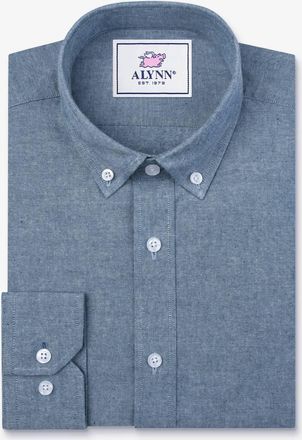 Alynn Mens Lucas Untuckable Slim Fit Dress Shirt In Blue