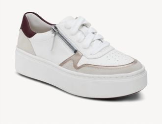 Aetrex Womens Leigh Arch Support Platform Sneakers In White