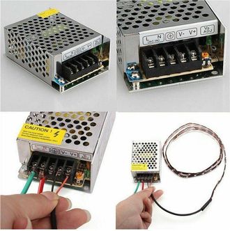 Trade Shop Trade Shop - Transformador De Fuente De Alimentaci&oacute;n Estabilizada Para Tiras De Led 24v Dc Amperaje Conmutado