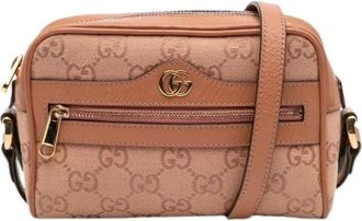 Gucci Pre-owned Cross Body Bags, female, Brown, Size: ONE SIZE Pre-owned Canvas Crossbody Bag
