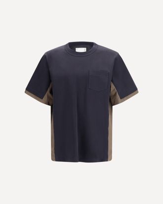 sacai Cotton Typewriter and Cotton Jersey T-shirt Male 1