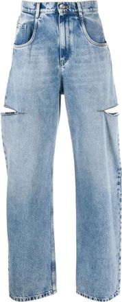 Maison Margiela Jeans met Uitgesneden Details - Heren - Loose Fit Jeans - Blauw - 2XS - Jeans