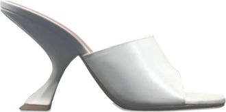 Amina Muaddi 90 mm Lupita sandalen met sculpturale hak - Wit