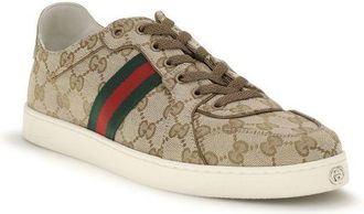 Gucci Mens Beige Fabric Athletic Sneakers