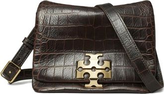 Tory Burch Charlie leren schoudertas - Bruin