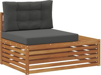 vidaXL Sof&aacute; Modular De Exterior Con Coj&iacute;n Natural 115 X 83 X 73 Cm Vidaxl