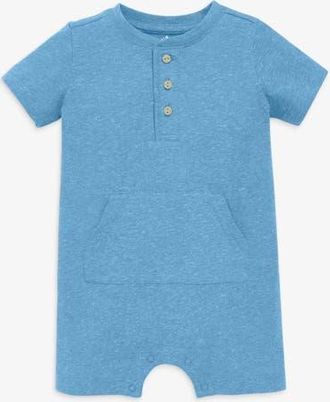 primary Baby Heathered Henley Shortie in Cornflower at Nordstrom, Size 12-18M