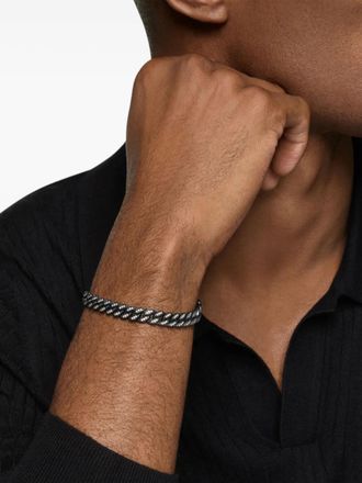 David Yurman Diamond Chain Bracelet - men - Diamond/Titanium - L - Black