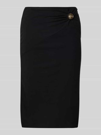 Guess Knielanger Rock mit Zierknopf Modell ZAMA in Black, Größe XS