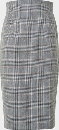 Akris Prince Of Wales Cashmere Pencil Skirt