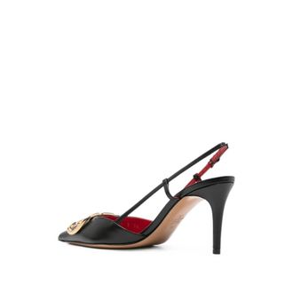 Valentino Garavani Leather Pointed-Toe Heel - Black