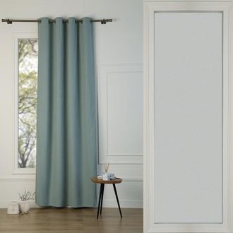 Febronie Cortina con ojales lino 140x290 verde celad&oacute;n