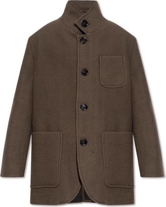 Ami Jas met uitsnijding - Heren - Mantel - Bruin - XL - Katoen - Jassen