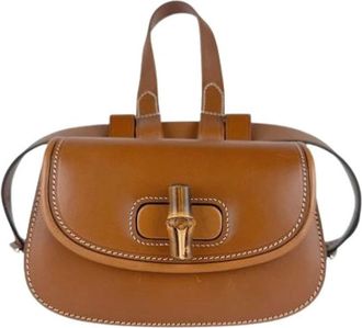 Gucci Pre-owned Vintage Fanny Pack - Dames - Vintage Heuptassen - Bruin - ONE Size - Leer - Vintage
