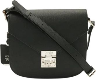 MCM Pre-owned Patricia Leren Schoudertas - Dames - Vintage Schoudertas - Zwart - ONE Size - Leer - Vintage