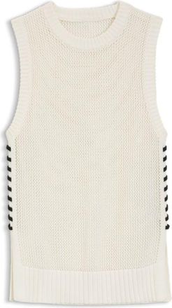 BOSS Mesh-structure top in cotton